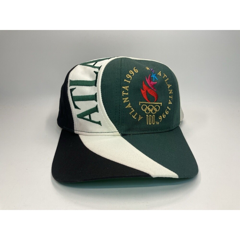 Vintage Eastport Atlanta 1996 Olympic Games Snapback Hat Rare Green White Black